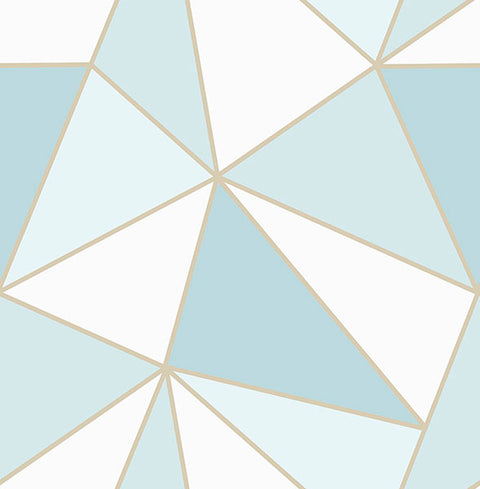 2814-24978 Apex Blue Geometric Wallpaper