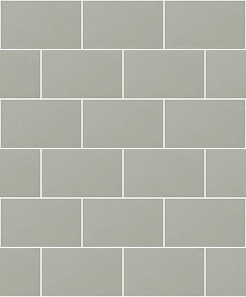 2814-M1123 Neale Light Grey Subway Tile Wallpaper