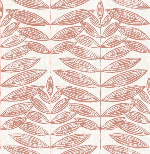 2821-25103 Akira Coral Leaf Wallpaper
