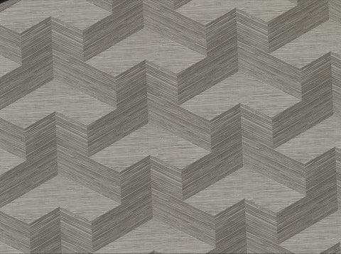 2829-82067 Y Knot Grey Geometric Texture Wallpaper