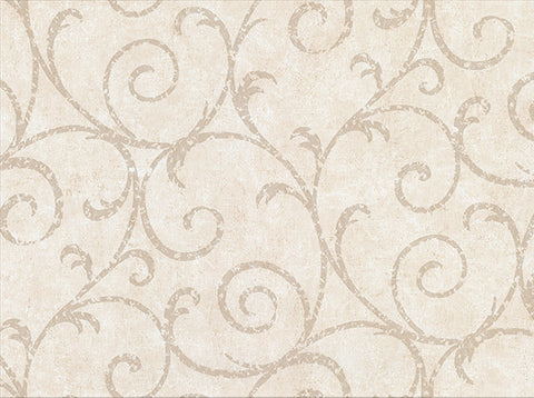 2830-2735 Sansa Cream Plaster Scroll Wallpaper