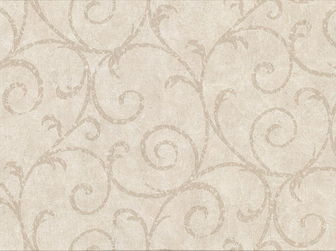 2830-2739 Sansa Beige Plaster Scroll Wallpaper