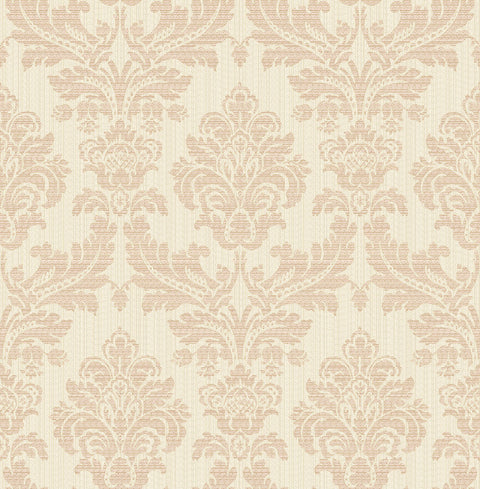2834-25060 Piers Rose Gold Texture Damask Wallpaper
