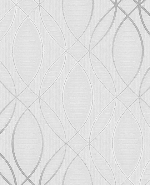2834-42337 Lisandro Light Grey Geometric Lattice Wallpaper
