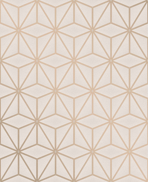 2834-42346 Augustin Rose Gold Geometric Wallpaper