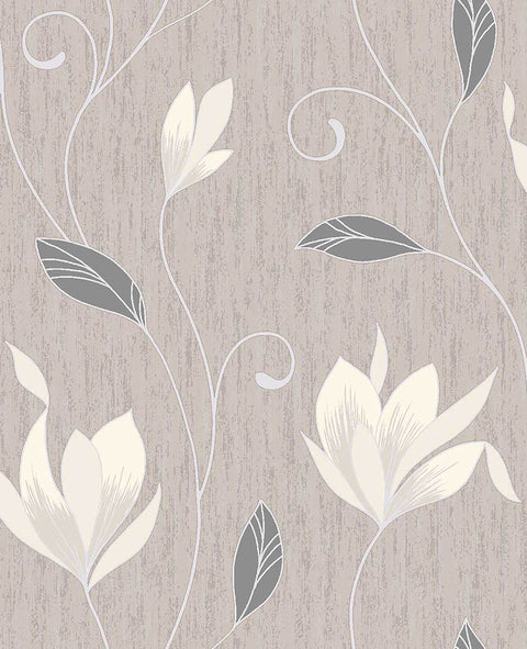 2834-M0782 Anais Neutral Floral Trails Wallpaper