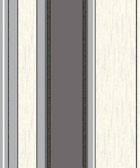 2834-M0785 Mirabelle Black Stripe Wallpaper