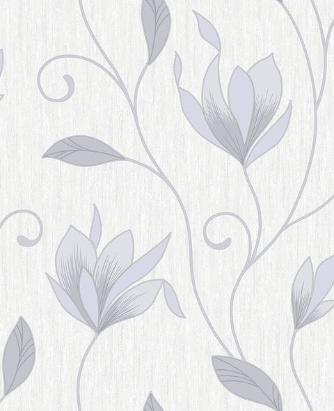 2834-M0852 Anais Grey Floral Trails Wallpaper