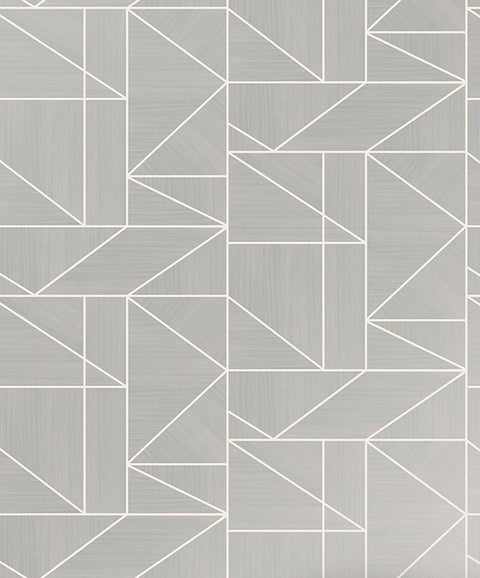 2836-M1381 Malvolio Silver Geometric Wallpaper