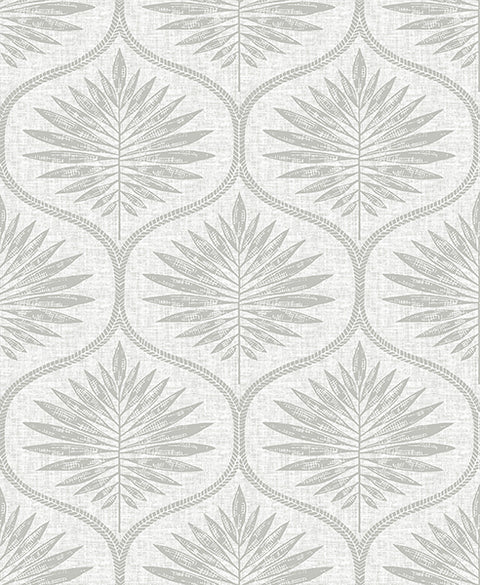 2861-25720 Laurel Light Grey Ogee Wallpaper