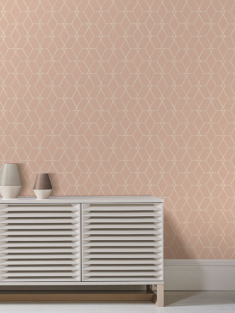 2889-25250 Osterlen Light Pink Trellis Wallpaper