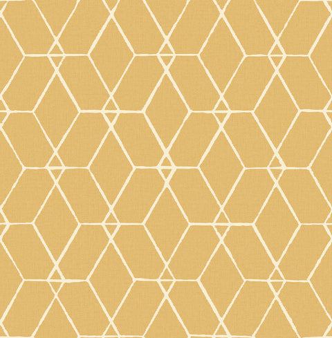 2889-25253 Osterlen Yellow Trellis Wallpaper