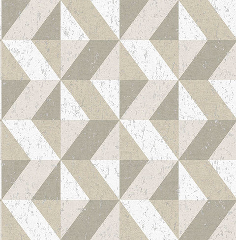 2896-25313 Cerium Dark Grey Concrete Geometric Wallpaper