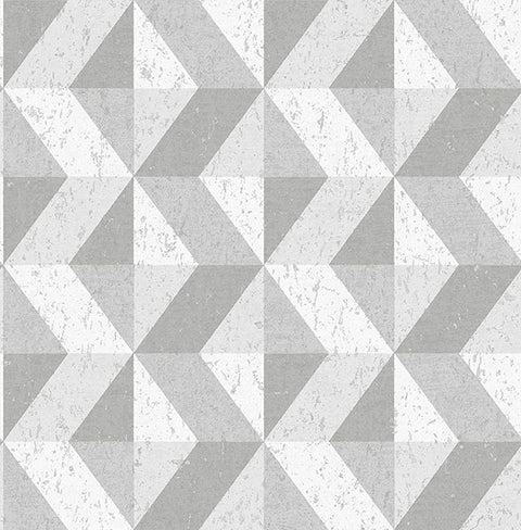 2896-25314 Cerium Grey Concrete Geometric Wallpaper