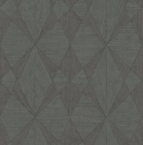 2896-25334 Intrinsic Dark Grey Textured Geometric Wallpaper