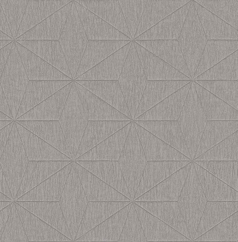 2896-25341 Bernice Silver Diamond Geometric Wallpaper