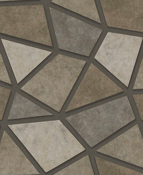2896-25348 Coty Stone Geometric Patchwork Wallpaper