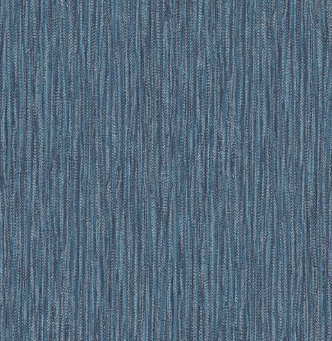 2901-25423 Raffia Thames Blue Faux Grasscloth Wallpaper