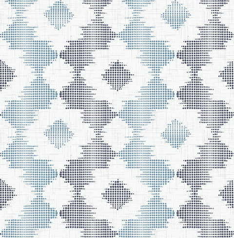 2902-25521 Babylon Blue Abstract Floral Wallpaper