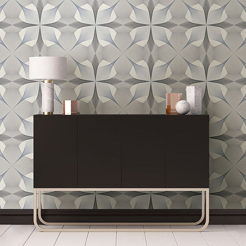 2902-25524 Radius Black Geometric Wallpaper