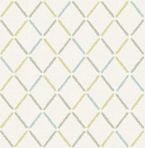 2902-25533 Allotrope Multicolor Linen Geometric Wallpaper