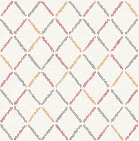 2902-25536 Allotrope Rose Linen Geometric Wallpaper