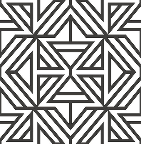 2902-25553 Helios Black Geometric Wallpaper