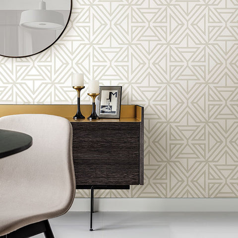 2902-25554 Helios Bone Geometric Wallpaper