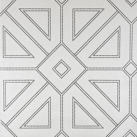 2902-87336 Voltaire Off-White Geometric Wallpaper