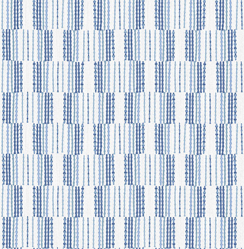 2903-25806 Burgen Blue Geometric Linen Wallpaper