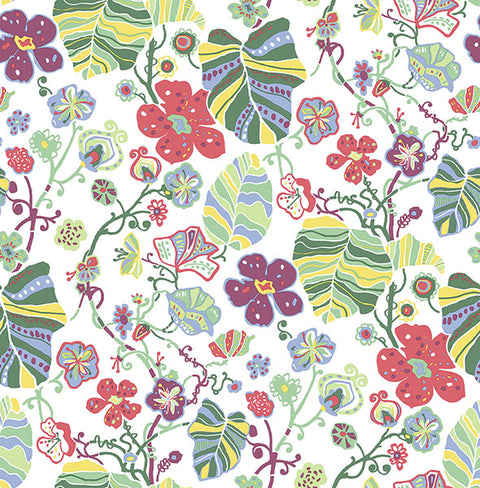 2903-25808 Gwyneth Multicolor Floral Wallpaper