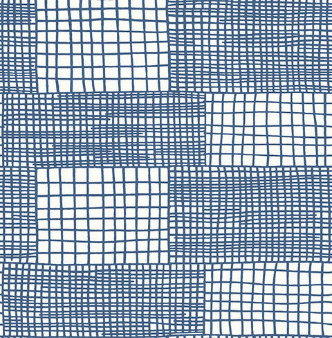 2903-25822 Maxwell Blue Geometric Wallpaper