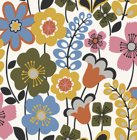 2903-25825 Piper Multicolor Floral Wallpaper