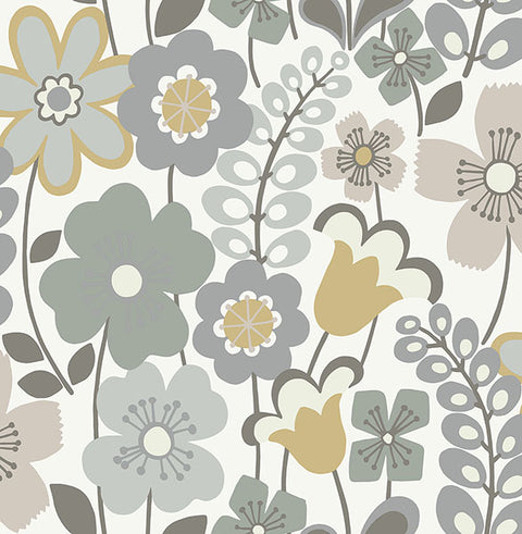 2903-25826 Piper Lavender Floral Wallpaper