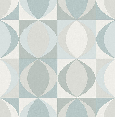 2903-25844 Archer Light Blue Linen Geometric Wallpaper