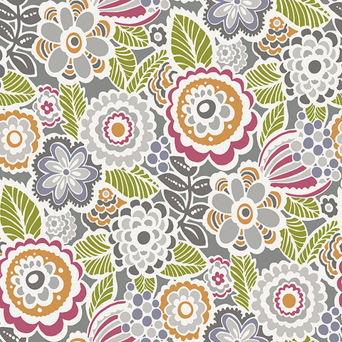 2903-25865 Lucy Multicolor Floral Wallpaper