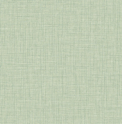 2903-25874 Jocelyn Light Green Faux Linen Wallpaper