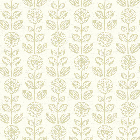 2904-13513 Dolly Neutral Folk Floral Wallpaper