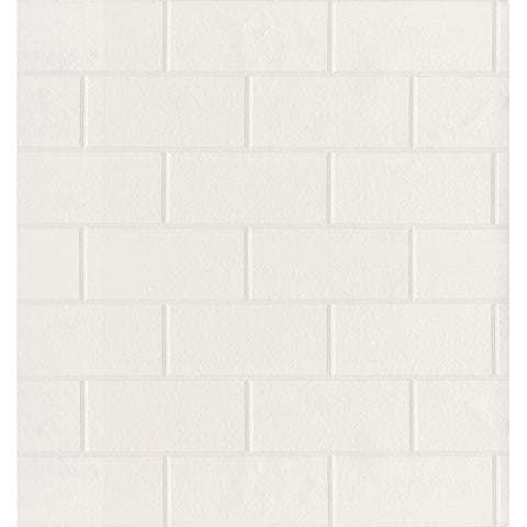 2904-21399 Bettina White Paintable Subway Tile Wallpaper