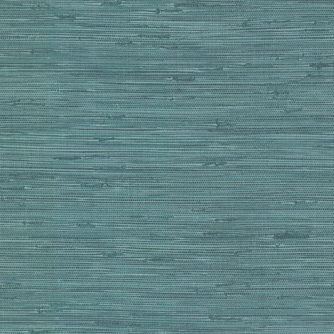 2904-24415 Fiber Teal Faux Grasscloth Wallpaper