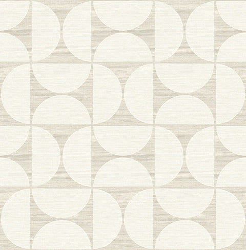2904-25671 Deedee Beige Geometric Faux Grasscloth Wallpaper