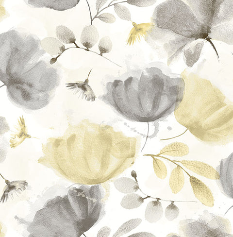 2904-25679 Zahra Grey Floral Wallpaper