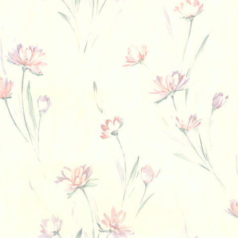 2904-37400 Gloria Eggshell Floral Wallpaper