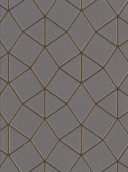 2904-42490 Albion Taupe Geometric Wallpaper