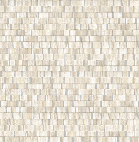 2908-24926 Dobby Cream Geometric Wallpaper