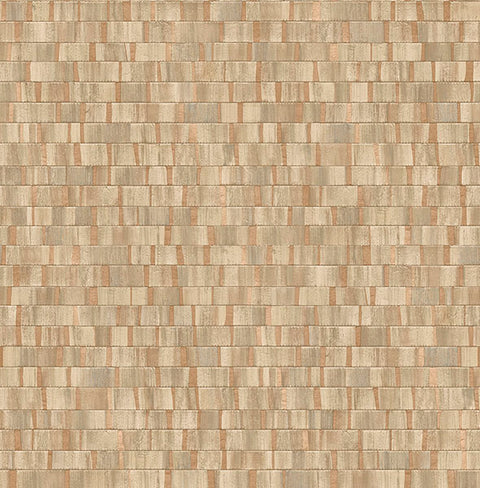 2908-24927 Dobby Copper Geometric Wallpaper