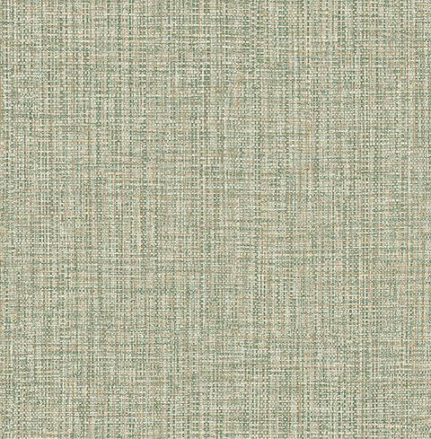 2908-24946 Rattan Green Woven Wallpaper