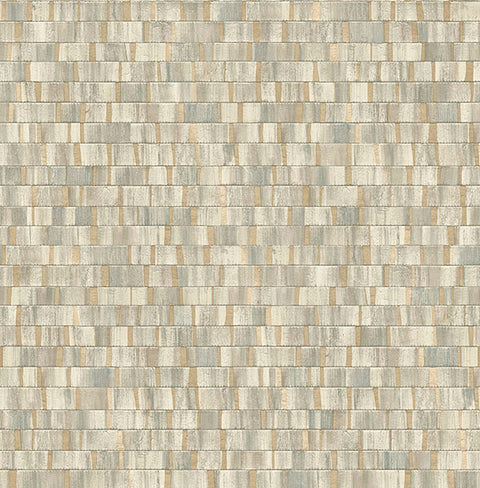 2908-24959 Dobby Gold Geometric Wallpaper