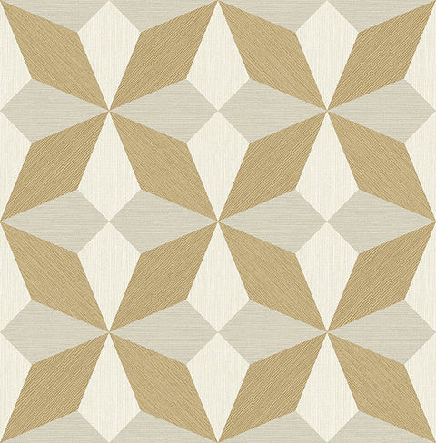 2908-25302 Valiant Beige Faux Grasscloth Geometric Wallpaper