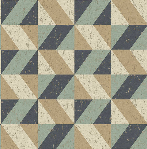 2908-25310 Cerium Multicolor Concrete Geometric Wallpaper